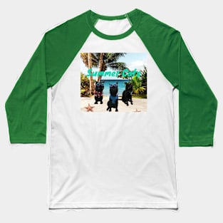 Summer Cats Baseball T-Shirt